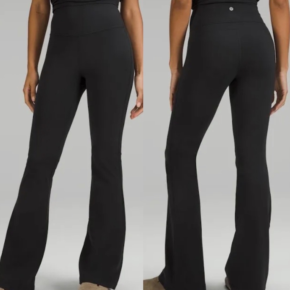 Lululemon High Waist Flare Leggings Yoga Pants Black 8 Full Length
